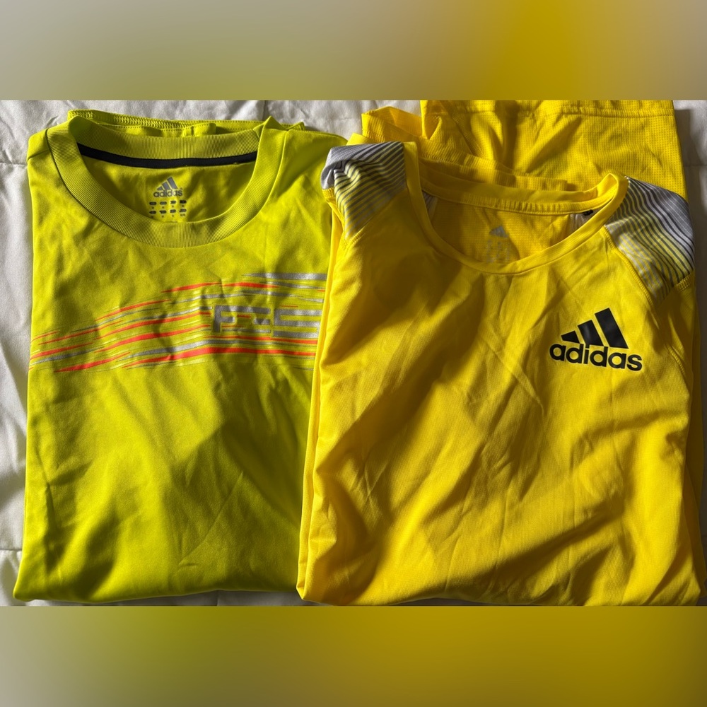 Adidas Men's Yellow Short Sleeve Jerseys Bundle